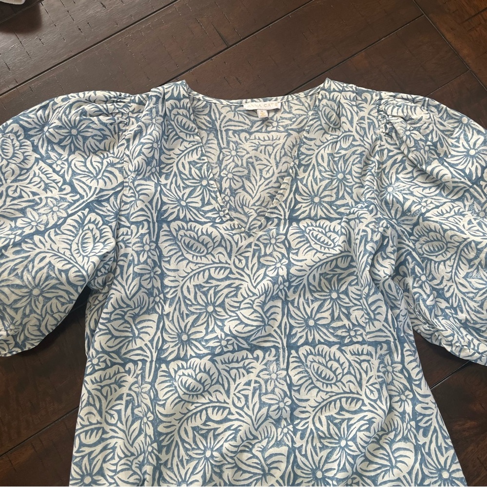 Hampton Point Boutique AnnaCate  Blue Floral Maxi Dress